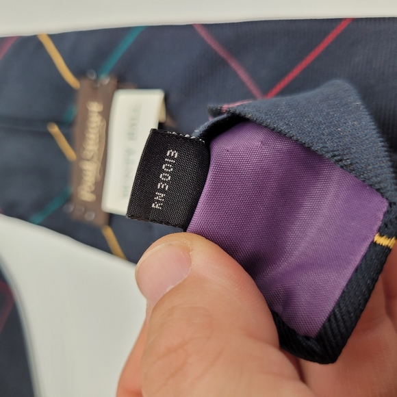 PAUL STUART | 100% silk multicoloured windowpane plaid tie - Picture 5 of 5